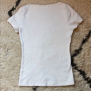 Doen White Short Sleeve Cotton Tee